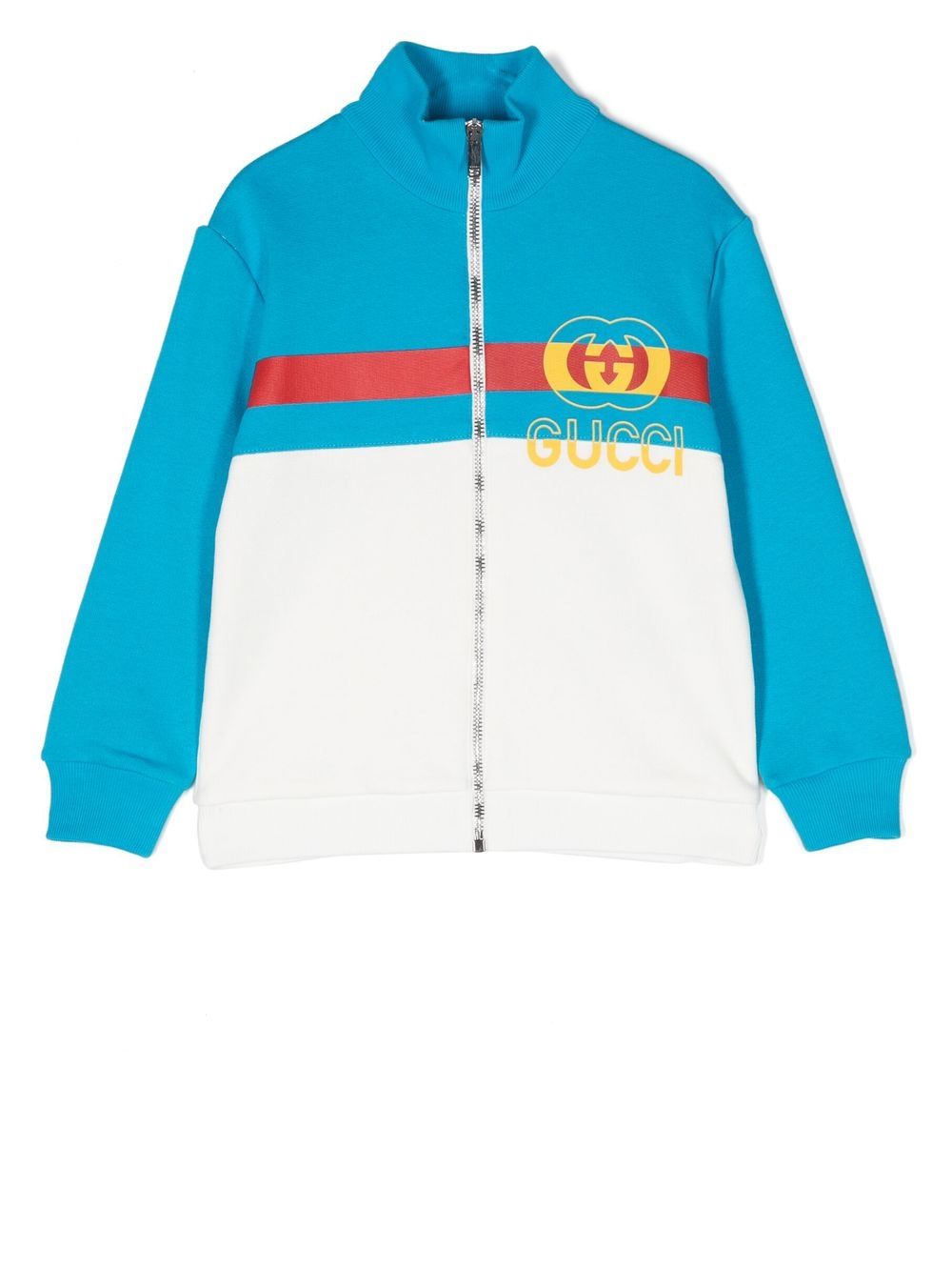 Gucci Kids Zweifarbige Sweatshirtjacke - Weiß von Gucci Kids