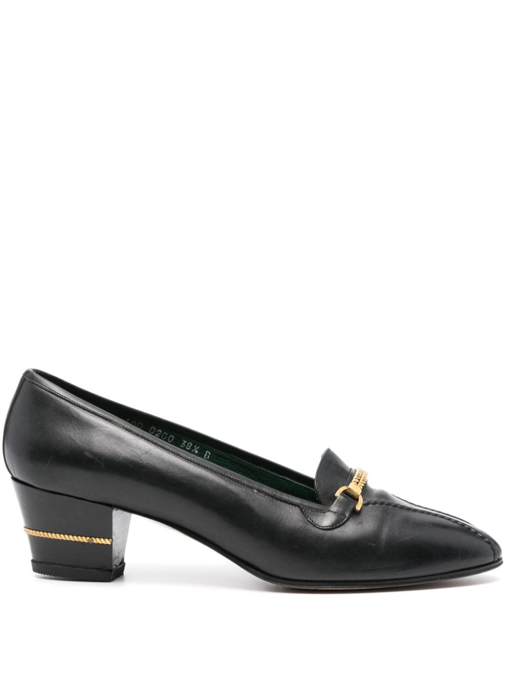 Gucci Pre-Owned 1980er pre-owned Pumps mit Zierkette - Schwarz von Gucci Pre-Owned