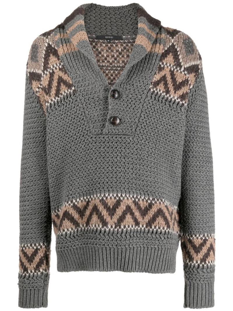 Gucci Pre-Owned 2000 Pullover mit Zickzackmuster - Grau von Gucci Pre-Owned