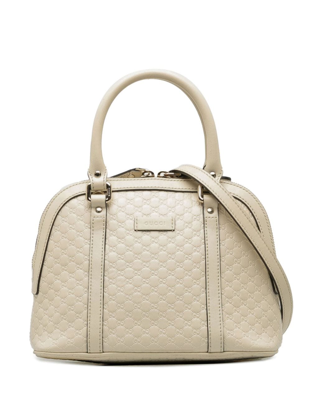 Gucci Pre-Owned 2015-2022 Gucci Mini Microguccissima Dome Satchel - Weiß von Gucci Pre-Owned