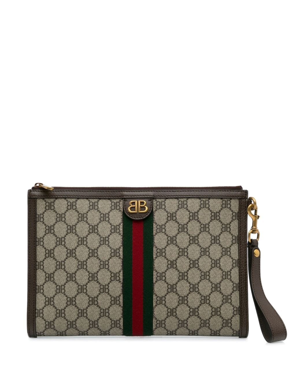 Gucci Pre-Owned x Balenciaga 2016-2023 Ophidia Clutch - Braun von Gucci Pre-Owned