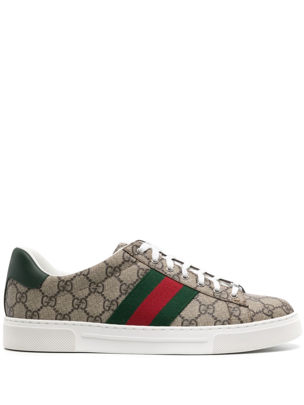 Gucci Ace GG Supreme Sneakers aus Canvas - Nude von Gucci