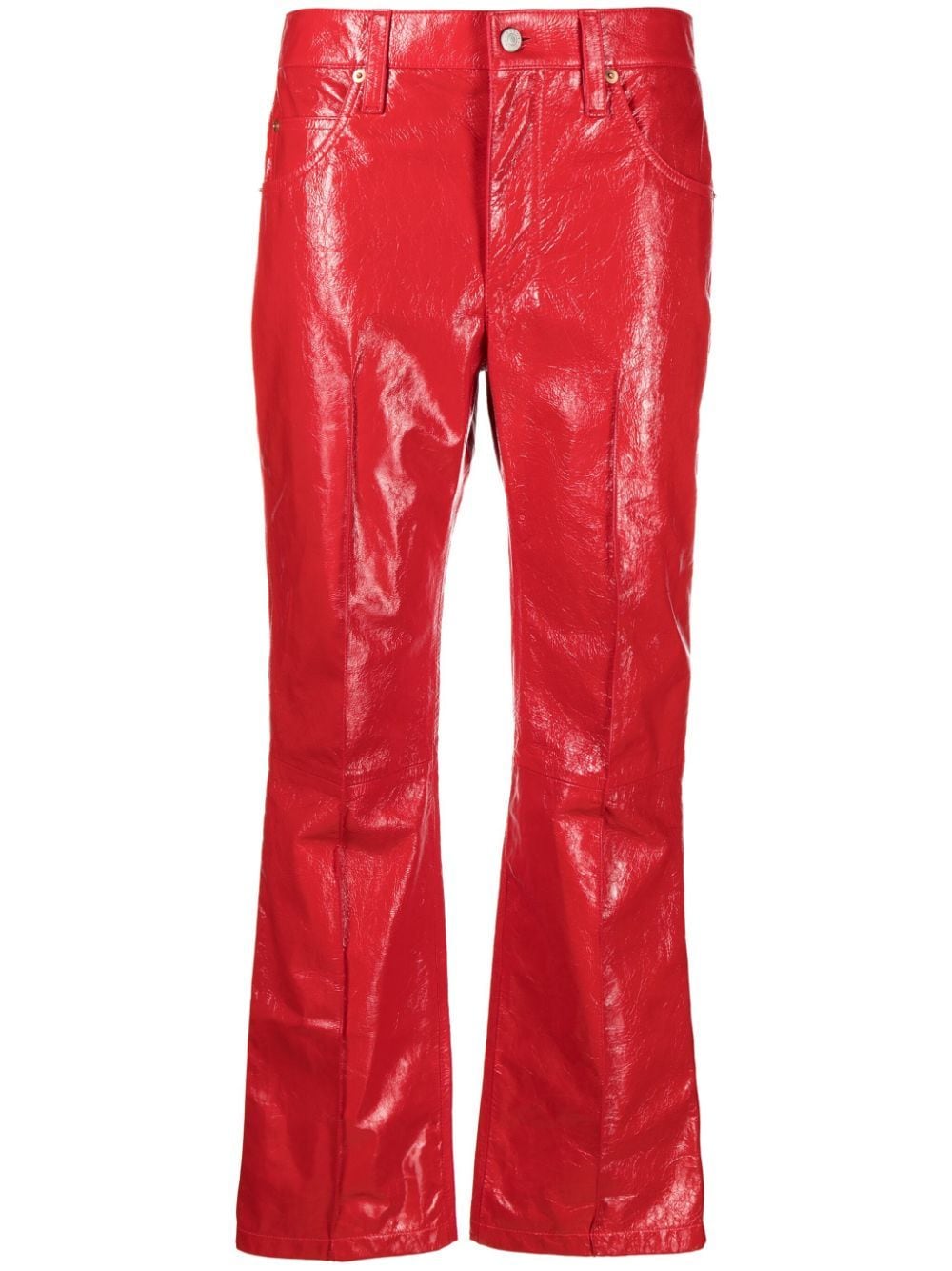 Gucci Ausgestellte Lederhose - Rot von Gucci