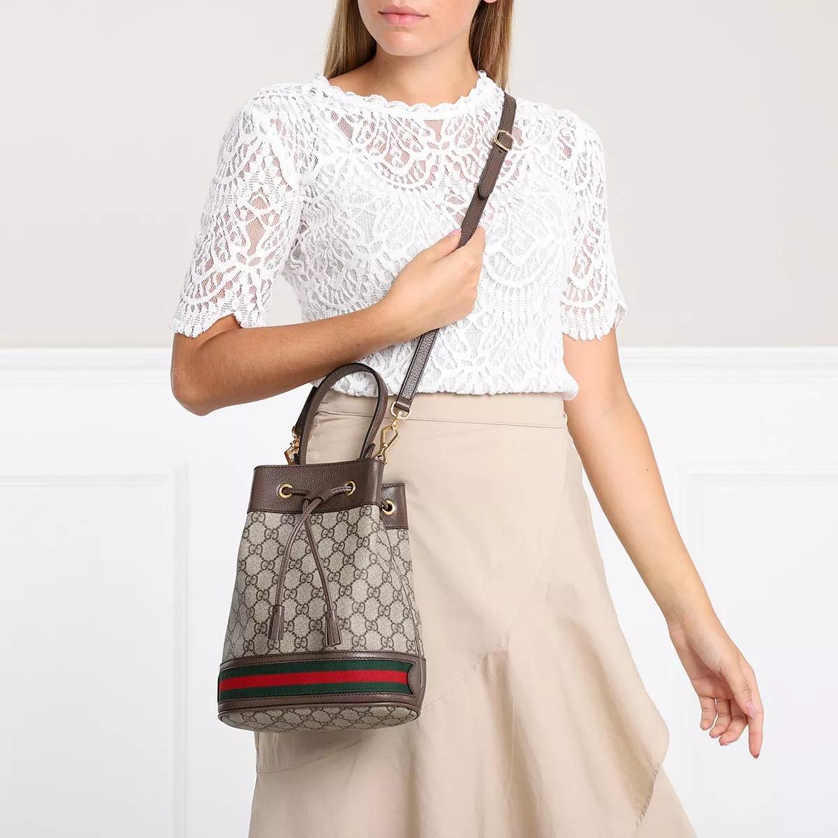Gucci Beuteltasche - Ophidia Bucket Bag Small - Gr. unisize - in Beige - für Damen von Gucci