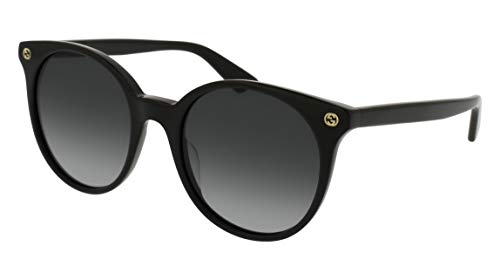 Gucci Damen GG0091S 001 Sonnenbrille, Schwarz (Black/Grey), 52 von Gucci