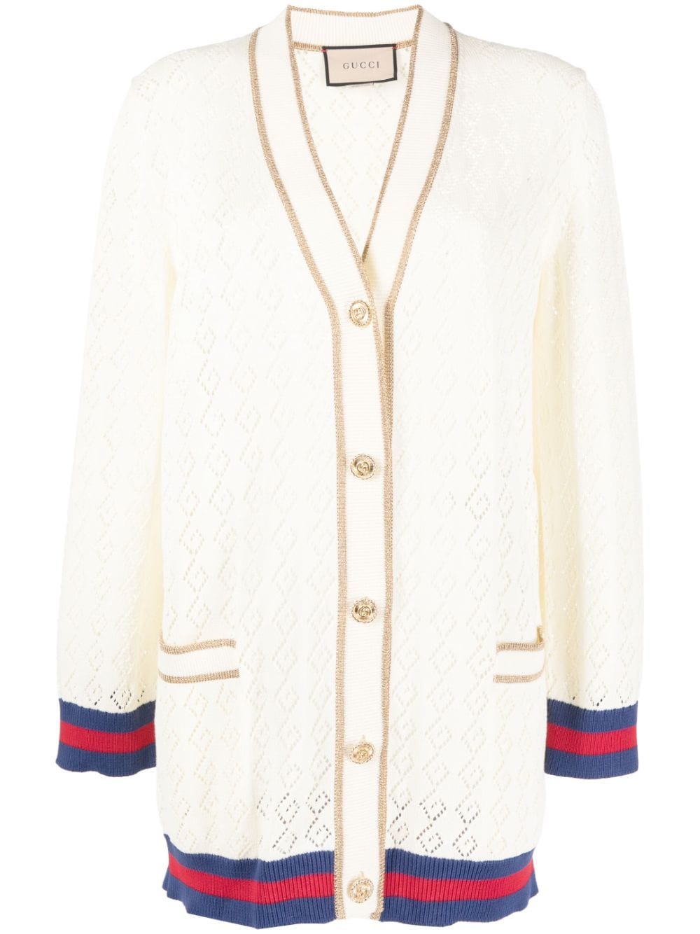 Gucci Cardigan mit Textur - Weiß von Gucci