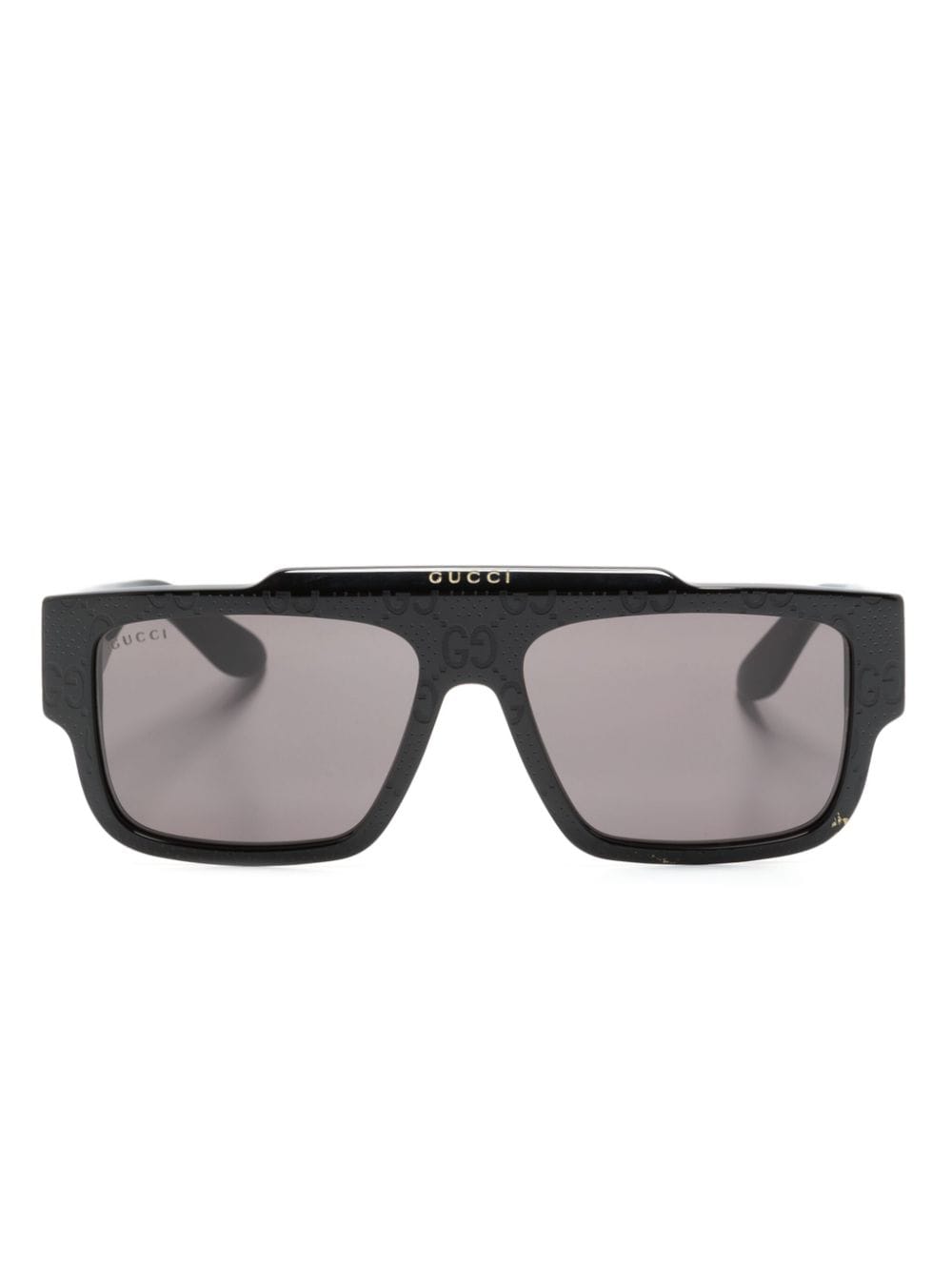 Gucci Eyewear GG Supreme Sonnenbrille mit eckigem Gestell - Schwarz von Gucci Eyewear