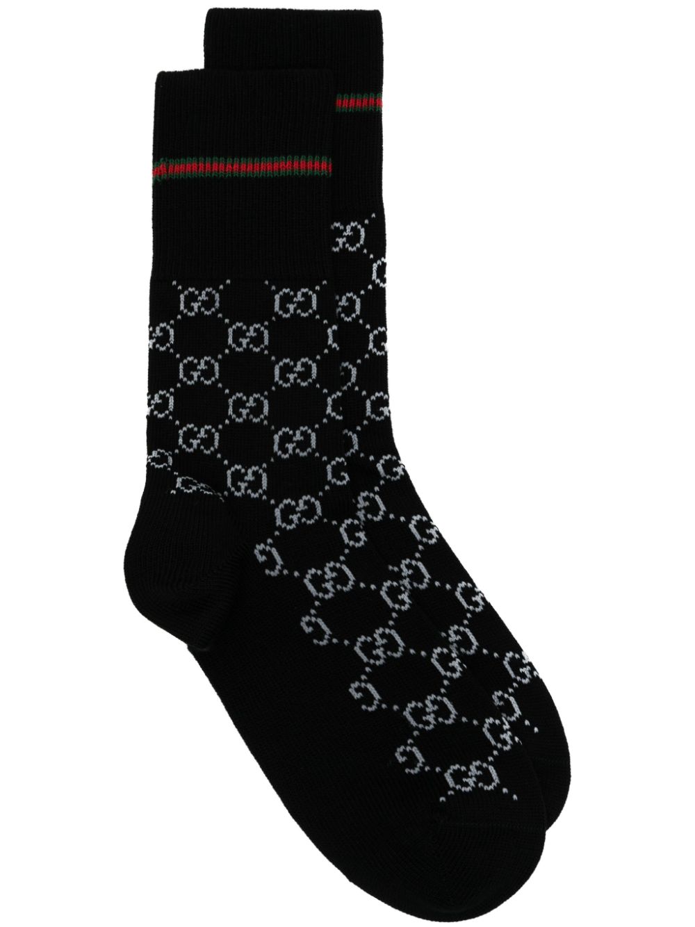 Gucci Intarsien-Socken mit GG - Schwarz von Gucci