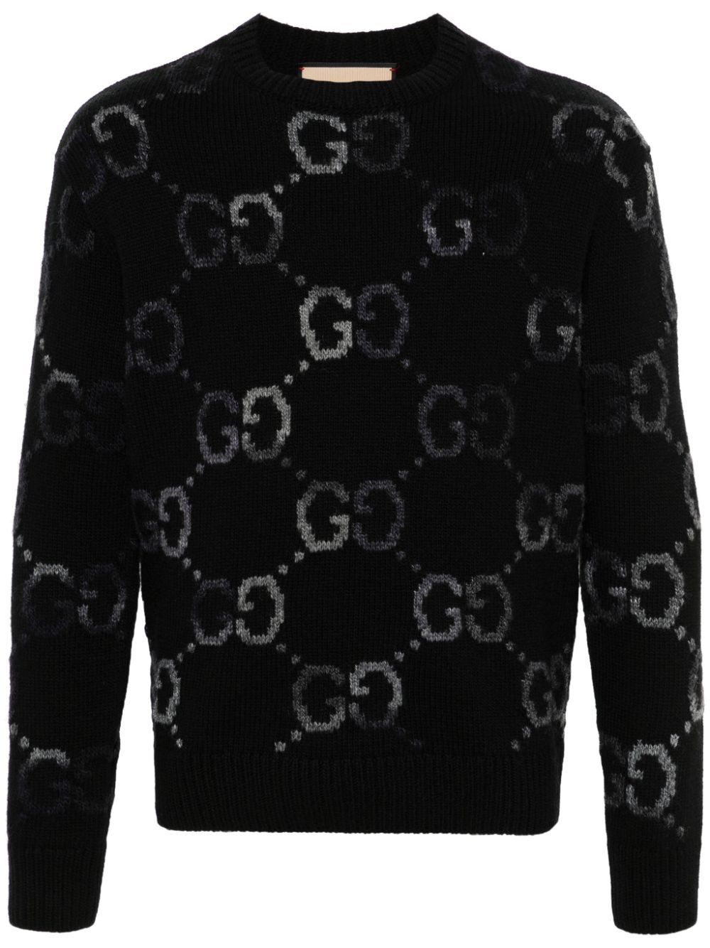 Gucci Kaschmirpullover mit GG-Intarsien - Schwarz von Gucci