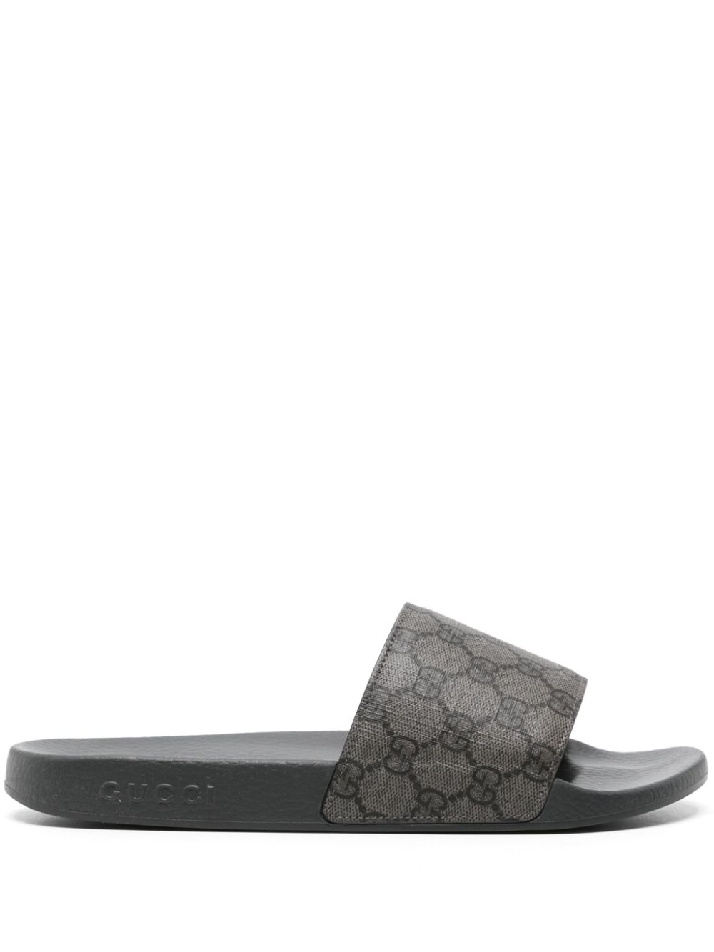 Gucci GG Supreme canvas slides - Grau von Gucci