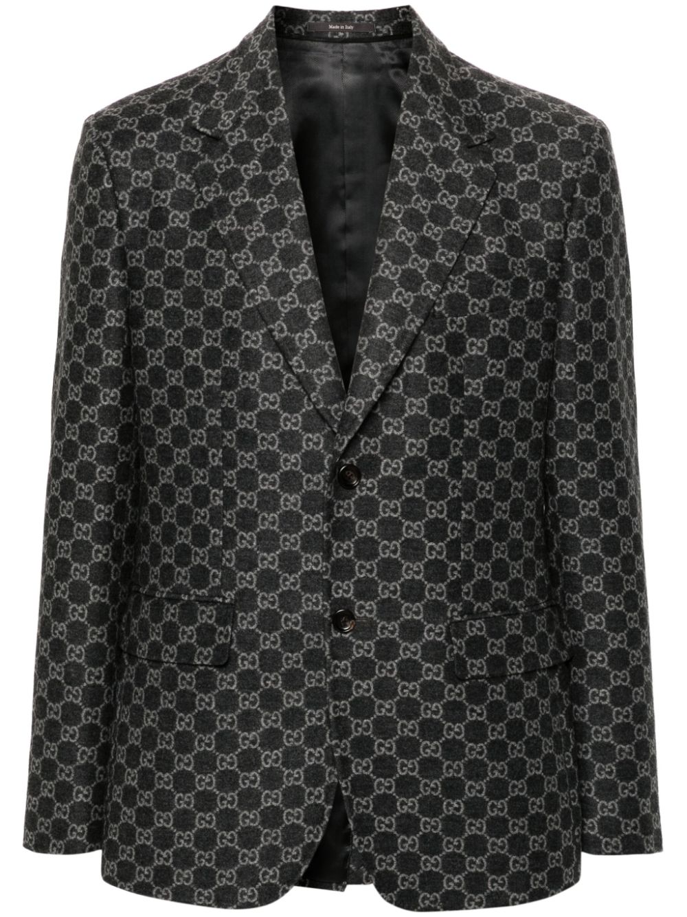 Gucci Sakko aus Flanell mit GG-Print - Schwarz von Gucci