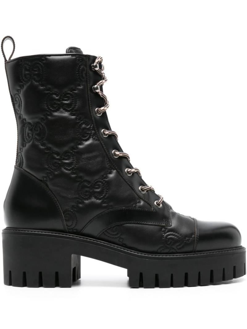 Gucci Stiefel aus Matelassé-Leder 60mm - Schwarz von Gucci