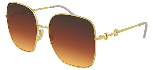 Gucci GG0879S Gold/Brown Gold Shaded 61/18/140 Damen Sonnenbrillen von Gucci