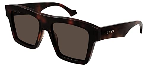 Gucci GG0962S Dark Havana/Brown 55/17/145 Herren Sonnenbrillen von Gucci