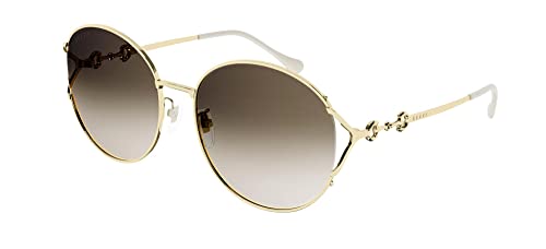 Gucci GG1017SK Gold/Brown Shaded 58/18/145 Damen Sonnenbrillen von Gucci