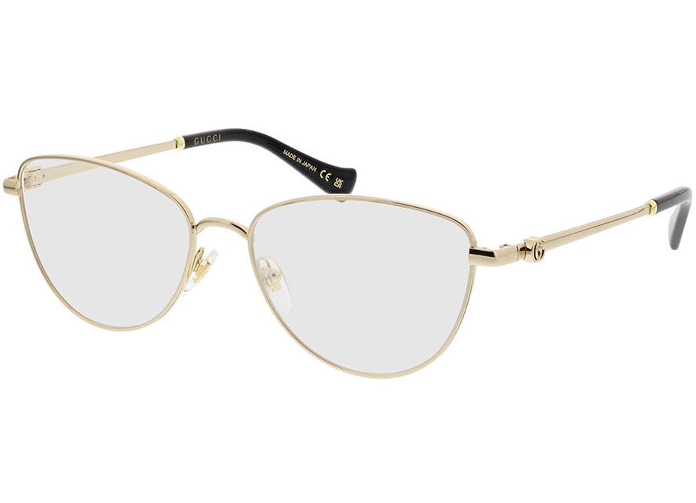 Gucci GG1595O-001 55-16 Brillengestell inkl. Gläser, Damen, Vollrand, Cateye von Gucci