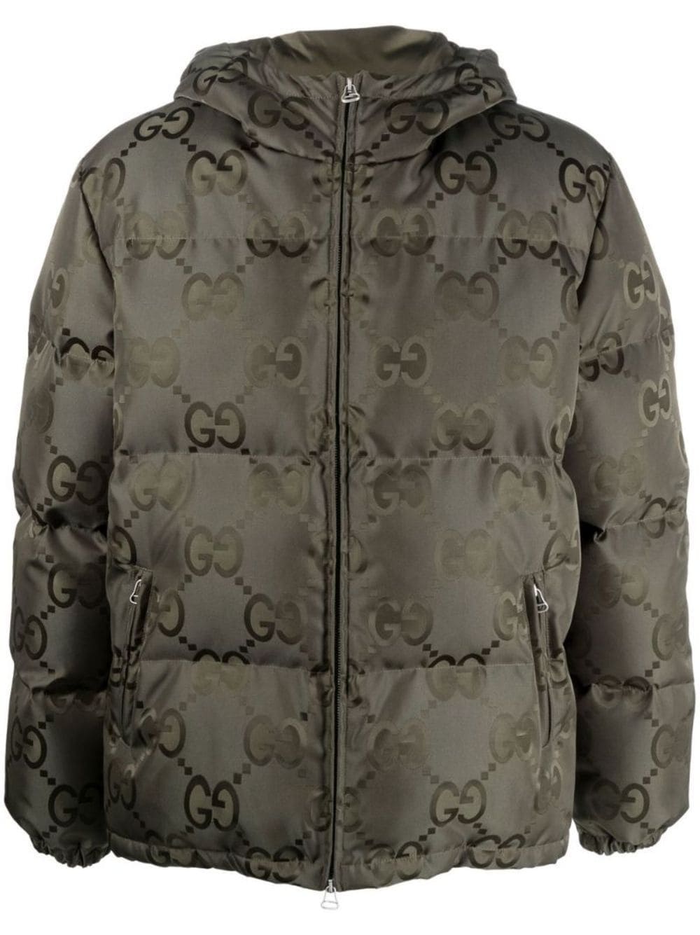 Gucci Gefütterte Jacke mit Jumbo GG - Grün von Gucci