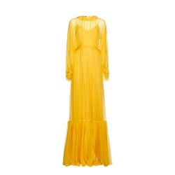 Gucci Gelbes Seidenlangkleid - Elegante Damenmode von Gucci