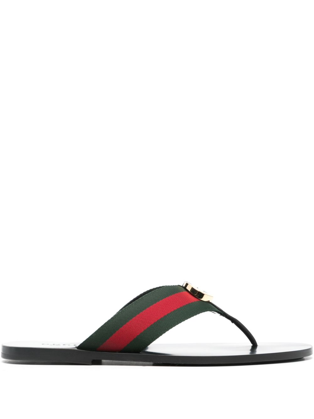 Gucci Flip-Flops mit Webstreifen - Schwarz von Gucci