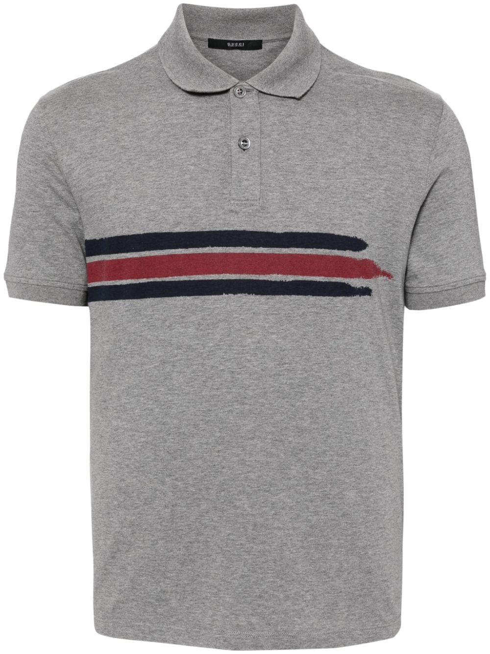 Gucci Gestreiftes Poloshirt - Grau von Gucci