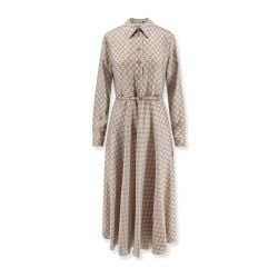 Gucci Gg Seiden-twill Kleid Für Elegante Anlässe von Gucci