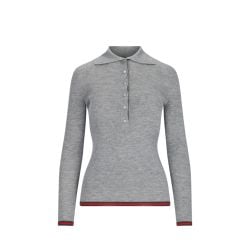 Gucci Grauer Rippstrickpullover Aus Kaschmir Und Seide von Gucci