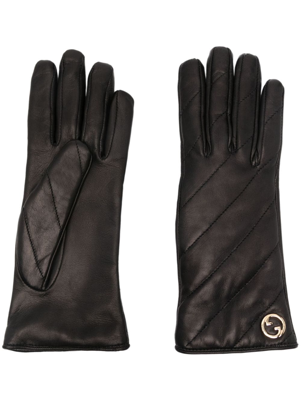 Gucci Handschuhe aus Leder mit GG - Schwarz von Gucci