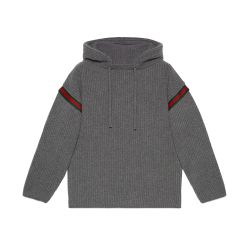 Gucci Herren Graue Kaschmir-wollmischung Sweatshirt Mit Reißverschluss von Gucci
