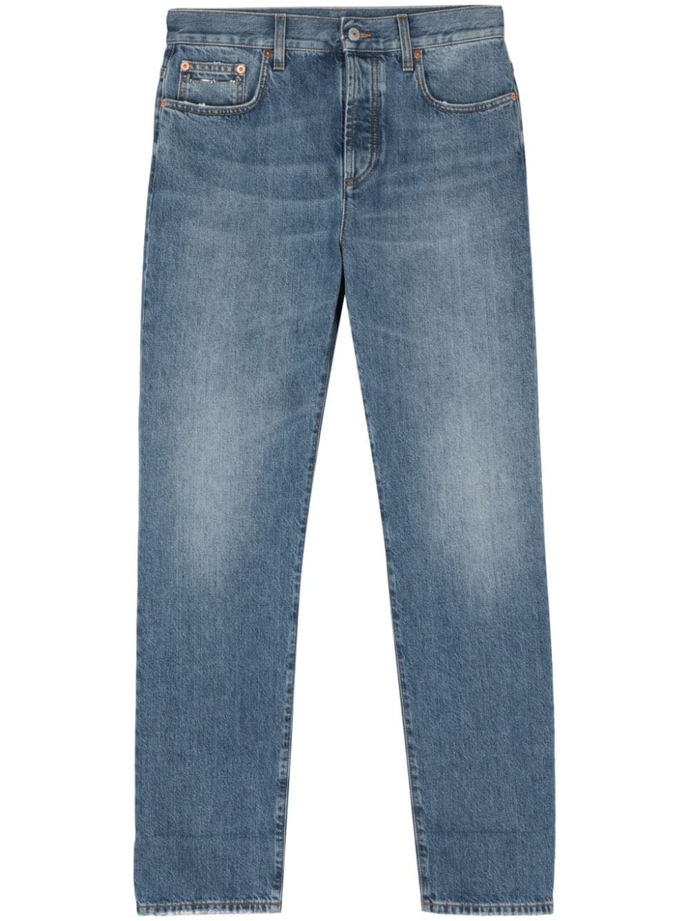 Gucci Tief sitzende Straight-Leg-Jeans mit Horsebit - Blau von Gucci