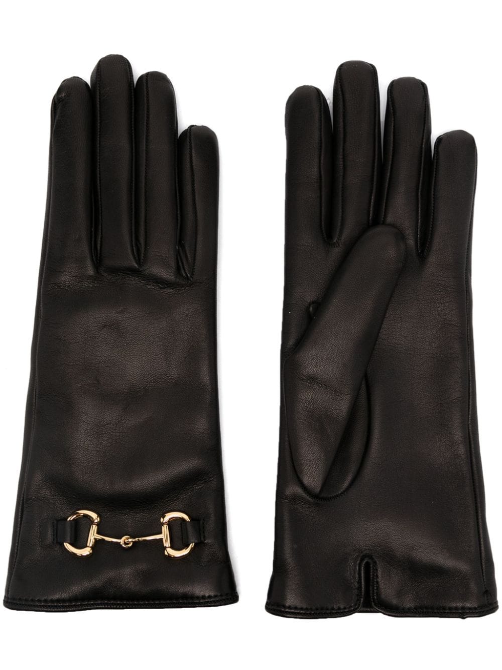 Gucci Lederhandschuhe mit Horsebit-Detail - Schwarz von Gucci