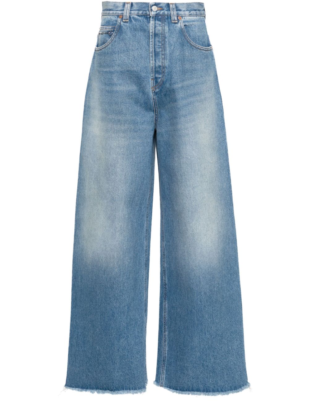 Gucci Weite Horsebit High-Rise-Jeans - Blau von Gucci