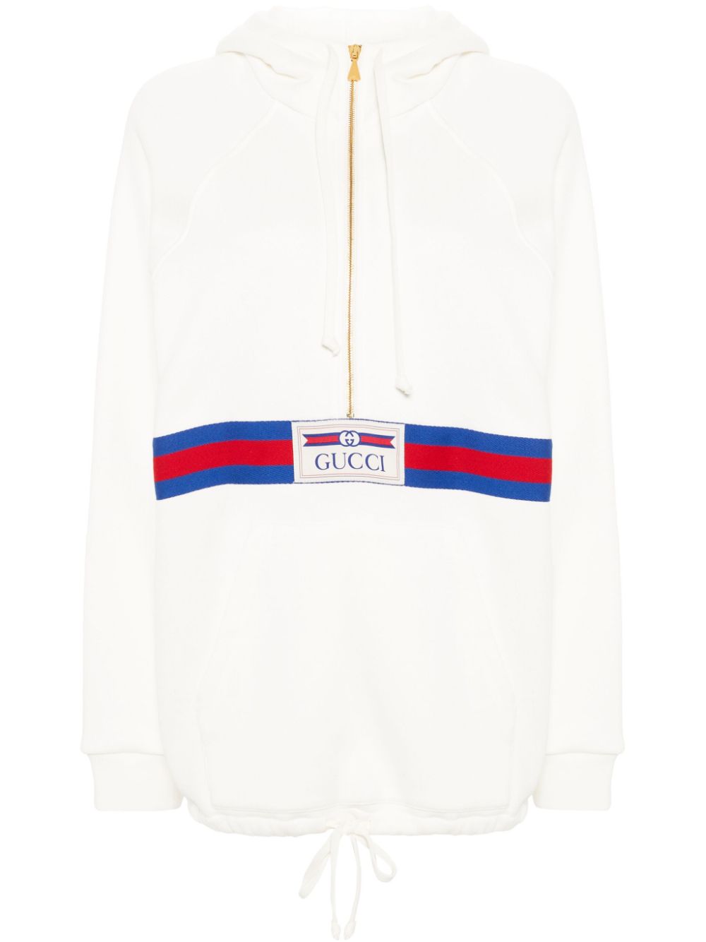 Gucci Kapuzenpullover mit Sylvie-Web - Weiß von Gucci