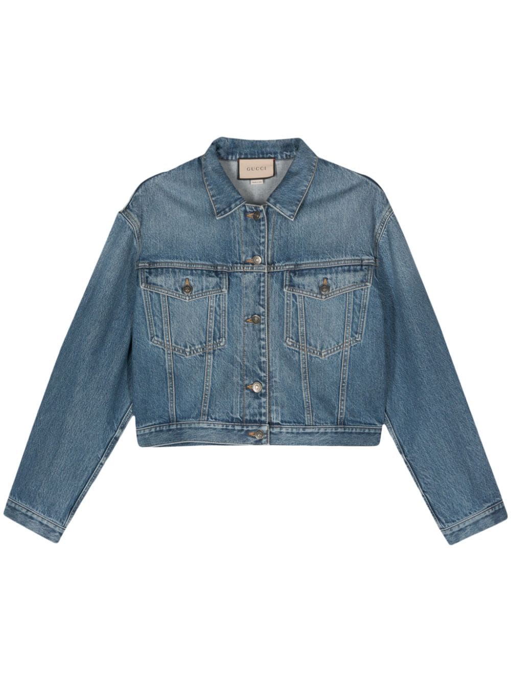 Gucci Klassische Cropped-Jeansjacke - Blau von Gucci