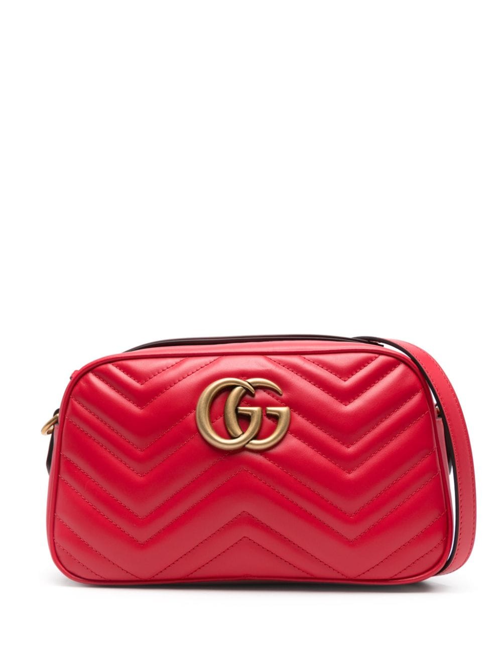 Gucci Kleine GG Marmont Schultertasche - Rot von Gucci