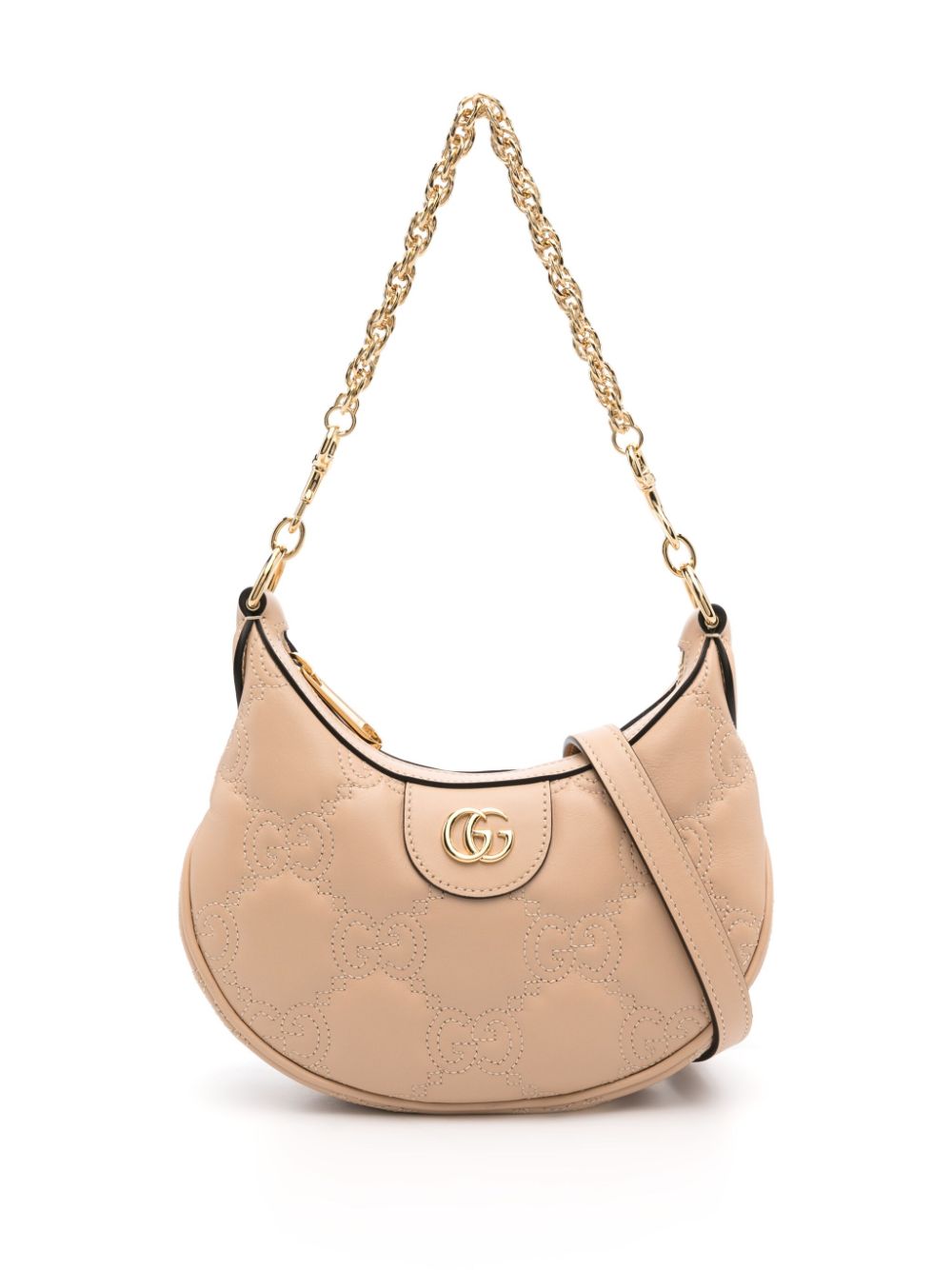 Gucci Kleine Matelassé-Schultertasche mit GG - Rosa von Gucci