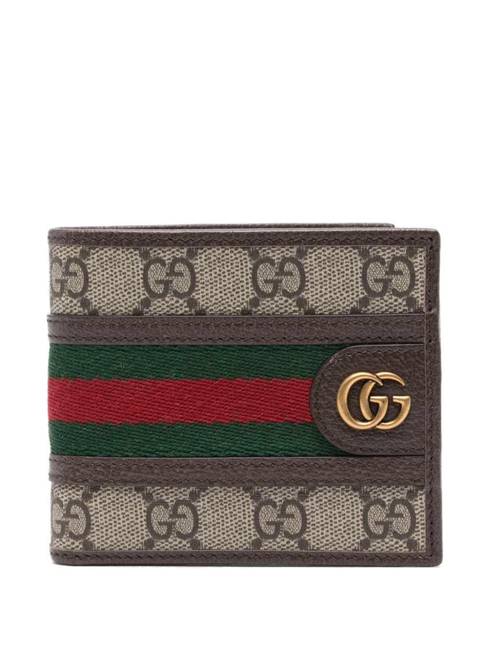 Gucci Faltbares Ophidia GG Portemonnaie - Braun von Gucci