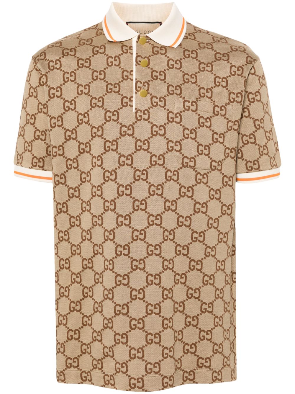 Gucci Pikee-Poloshirt mit GG-Jacquard - Nude von Gucci