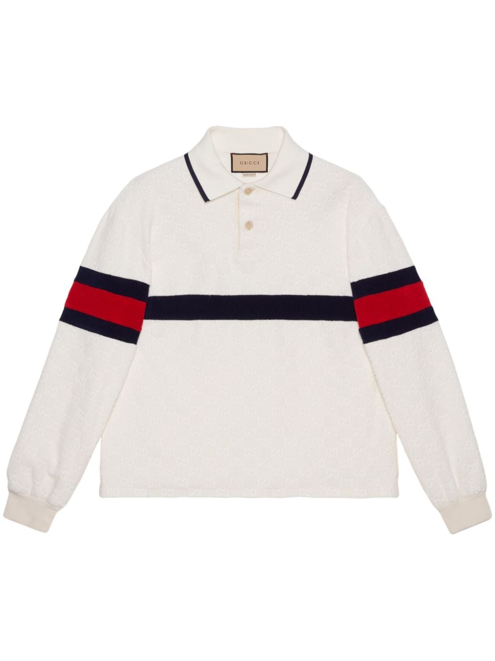 Gucci Poloshirt aus Frottee mit GG - Weiß von Gucci