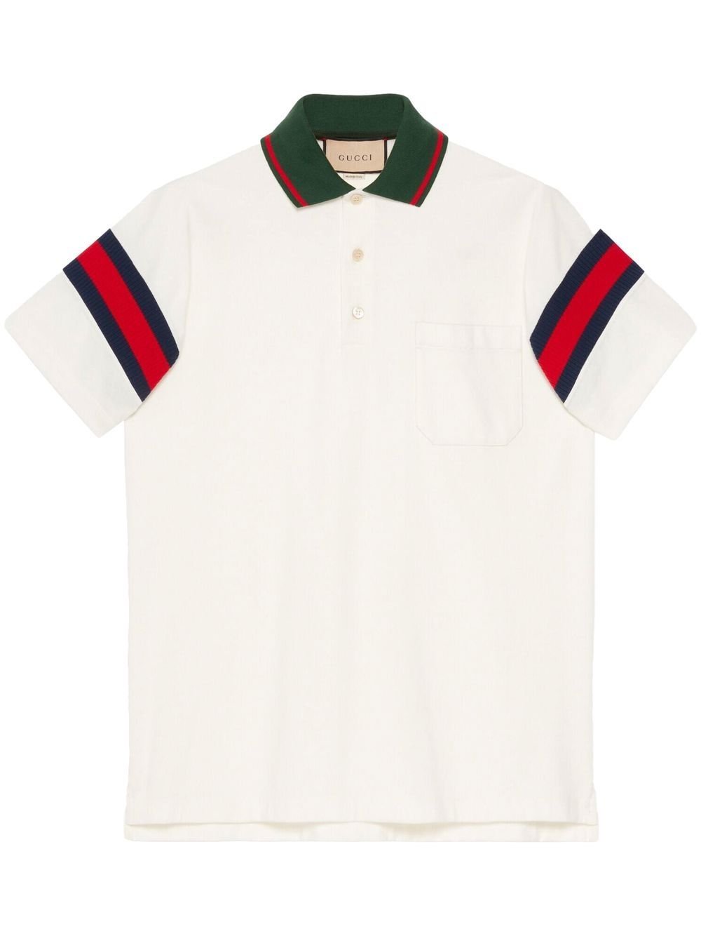 Gucci Poloshirt mit Webstreifen - Weiß von Gucci