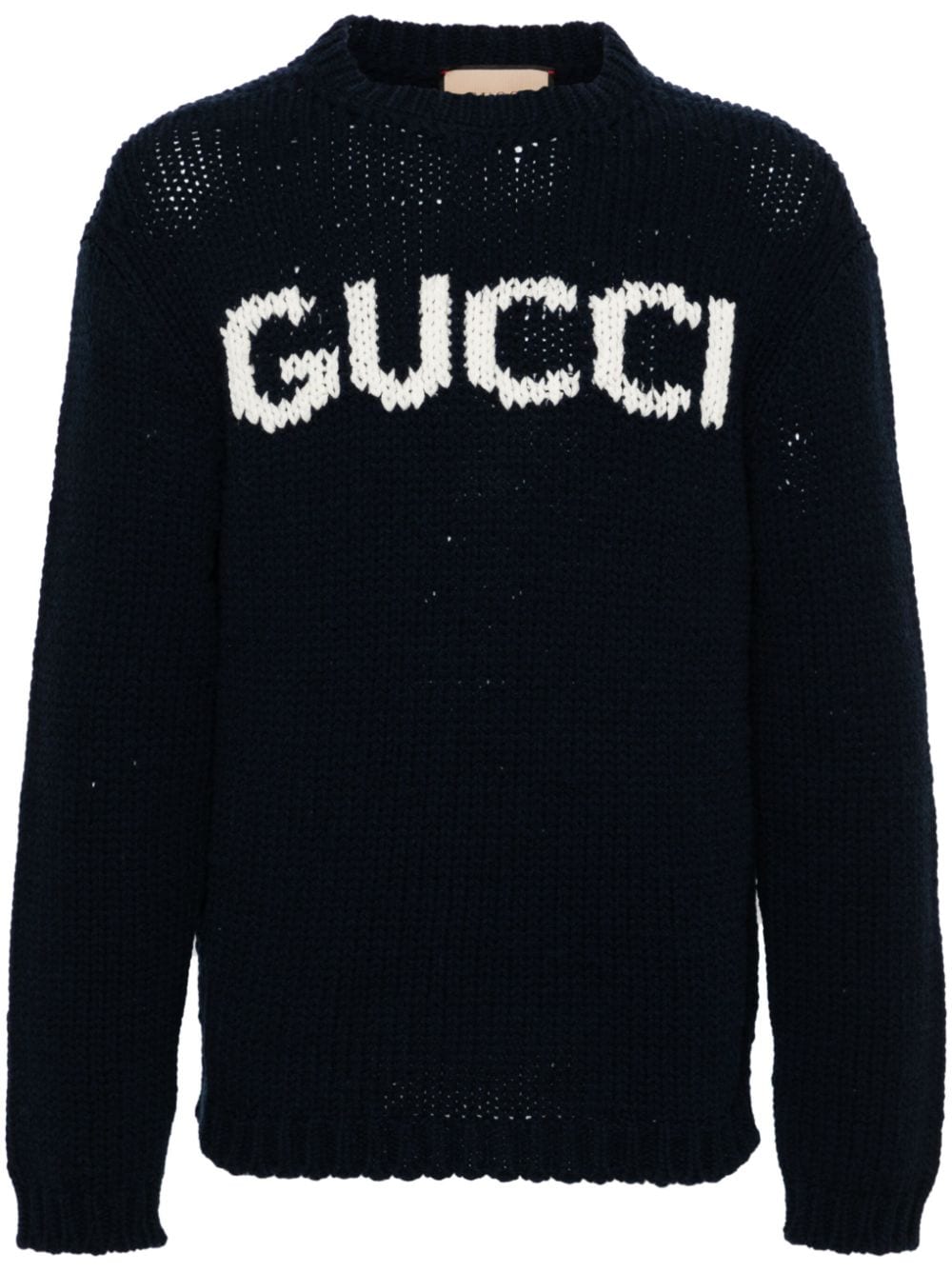 Gucci Pullover mit Intarsien-Logo - Blau von Gucci