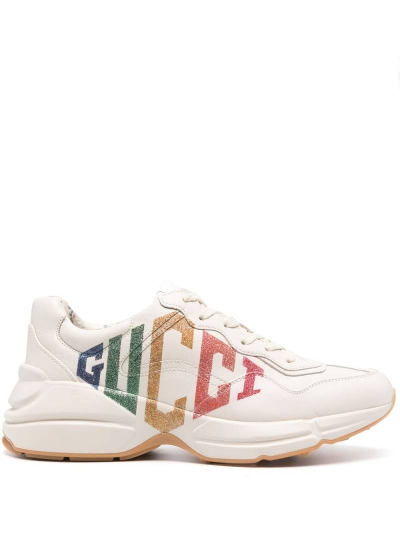 Gucci Rhyton Sneakers mit Schnürung - Nude von Gucci