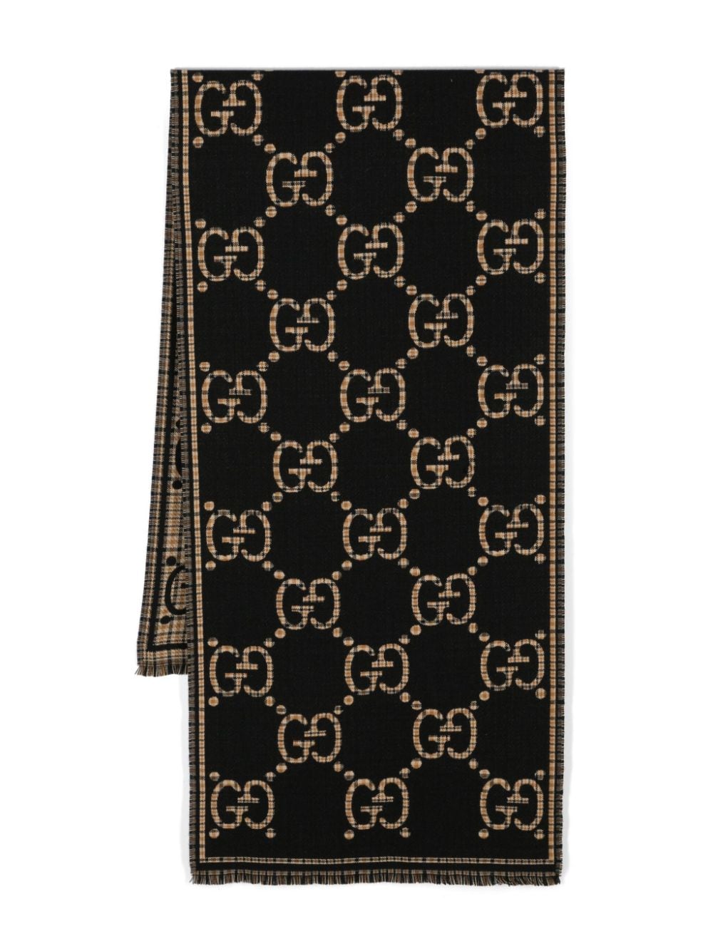 Gucci Schal mit GG-Jacquardmuster - Schwarz von Gucci