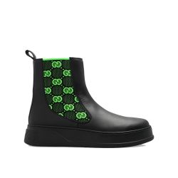 Gucci Schwarze Lederstiefeletten Für Herren von Gucci