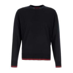 Gucci Schwarzer Wollpullover Mit Rundhalsausschnitt von Gucci