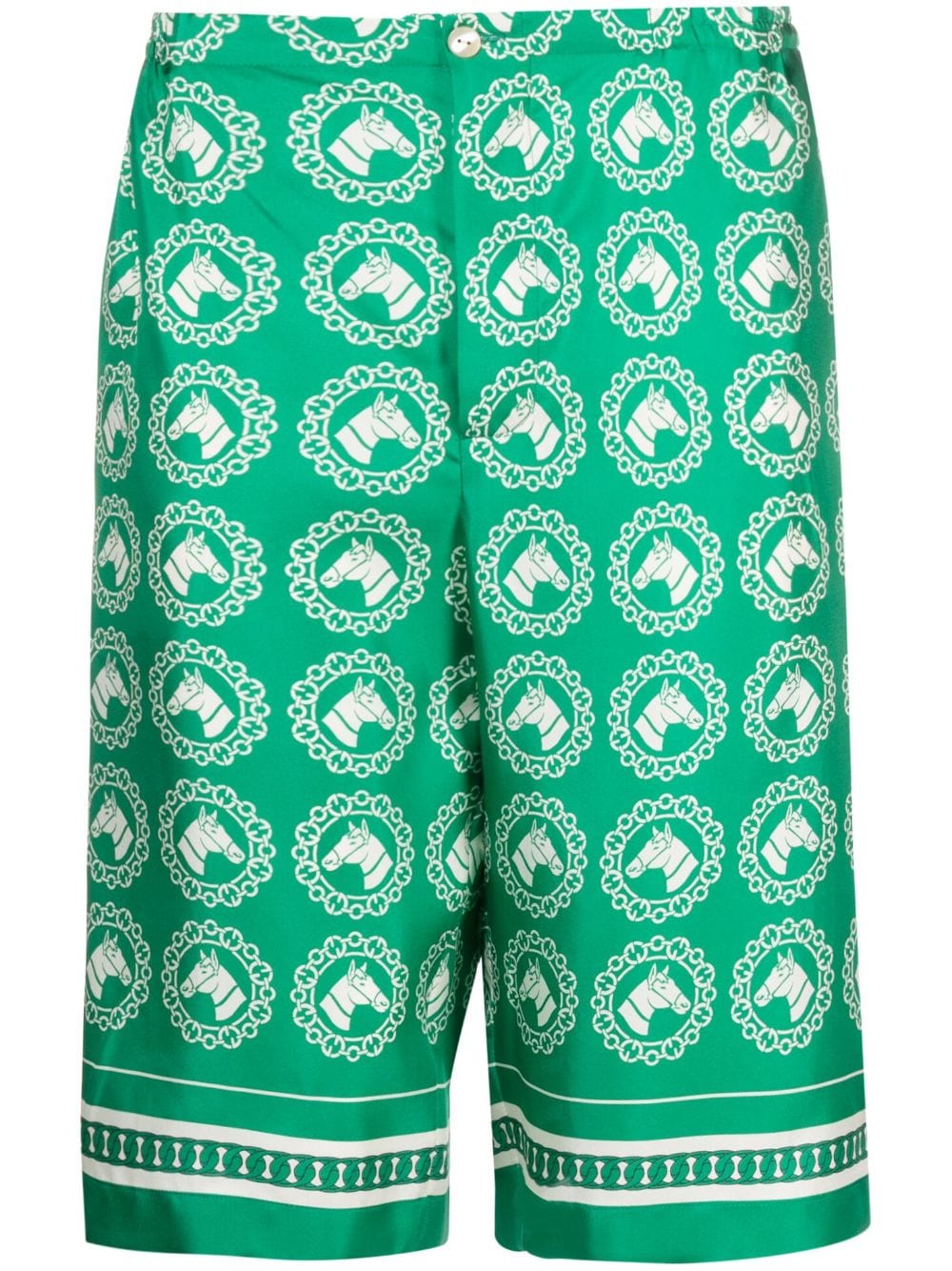 Gucci Shorts aus Seide mit Print - Grün von Gucci