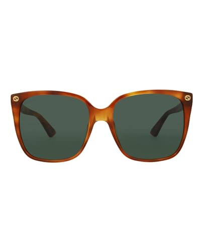 Gucci Damen GG0022S 002 Sonnenbrille, Braun (Avana/Green), 57 von Gucci