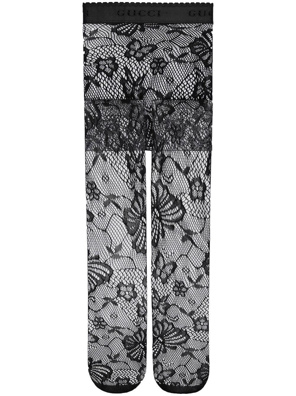 Gucci Strumpfhose mit Spitze - Schwarz von Gucci