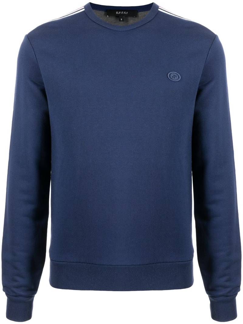 Gucci Sweatshirt mit Logo-Patch - Blau von Gucci
