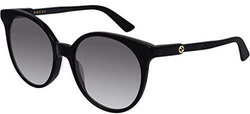 Gucci Unisex – Erwachsene GG0488S-001-54 Sonnenbrille, Schwarz Glänzend, 54 von Gucci