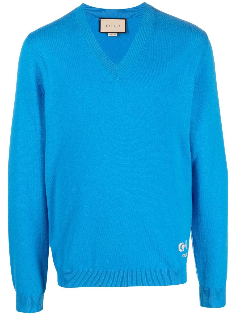 Gucci Pullover mit V-Ausschnitt - Blau von Gucci